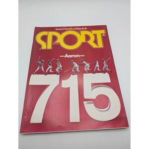 Vintage SPORT Magazine May 1974 Hank Aaron 715 Home Run Babe Ruth Phil Esposito